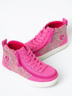 BILLY Footwear Kids Classic DR High II High Tops Canvas Upper Fuschia Sz 5 & 6